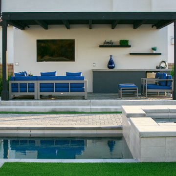 Modern outdoor entertainer in Carmel Valley