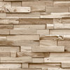Rustic Wood Look Textured Wallpaper, Light Brown, Double Roll