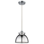 Innovations Lighting - Adirondack 1-Light 8" Cord Mini Pendant, Polished Chrome Shade - A truly dynamic fixture, the Ballston fits seamlessly amidst most decor styles. Its sleek design and vast offering of finishes and shade options makes the Ballston an easy choice for all homes.