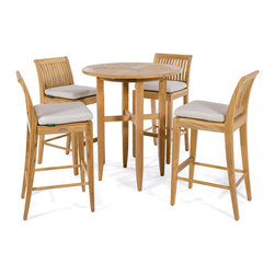 Laguna 5 Piece Bar Set - 70416 - Outdoor Bar Stools And Counter Stools