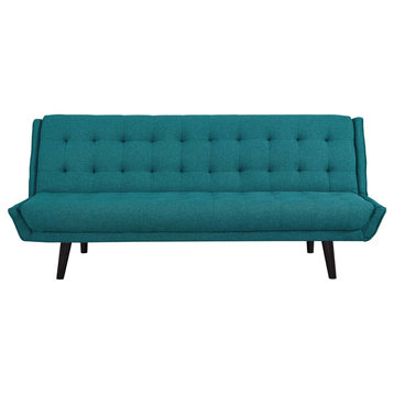 Modway Furniture Glance Tufted Convertible Sofa Bed in Teal -EEI-3093-TEA