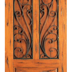 Single Door Exterior Knotty Alder, 3-Panel, Southwest Home - Front Doors