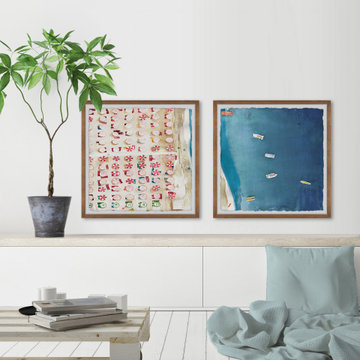 Packed Beach III Diptych