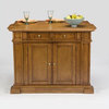 Catania Modern / Contemporary Wood Kitchen Island in Brown Finish