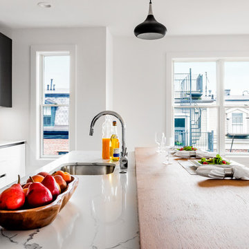 B&W Contemporary kitchen photography project