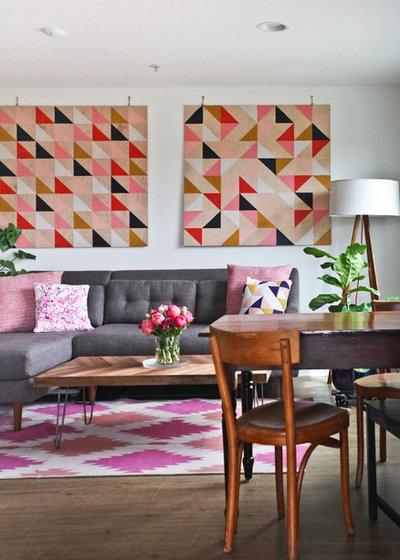 Transitional Living Room by Caela McKeever