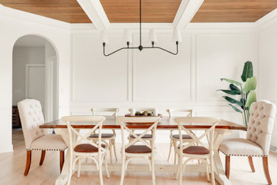 Inspiration for a modern dining room remodel in Boston