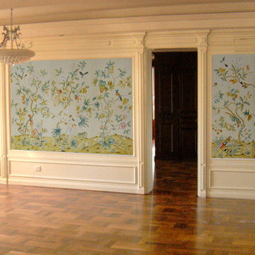 Hand painted wallpaper showroom