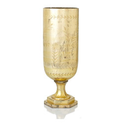 Chateaux 16444 16" Cut Glass Hurricane Candle Holder - Candleholders