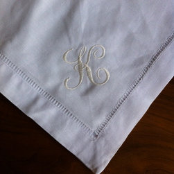 Classic Linen Dinner Napkins with Monogram - Napkins