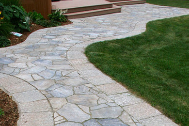 This is an example of a traditional stone walkway in Toronto.