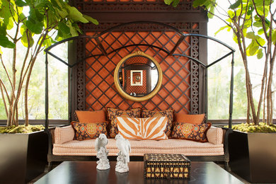 Example of a large classic marble floor sunroom design in San Francisco