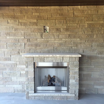 Outdoor CUSTOM Gas Fire Pit and Gas Fireplaces Windsor, On" Sta