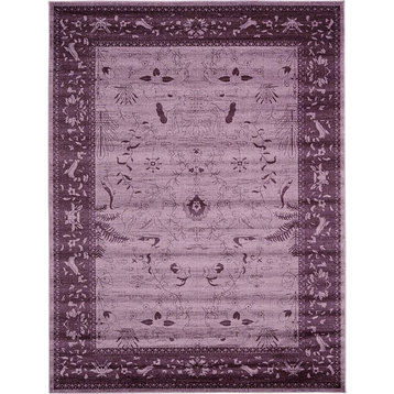 Traditional Soledad 9'x12' Rectangle Violet Area Rug