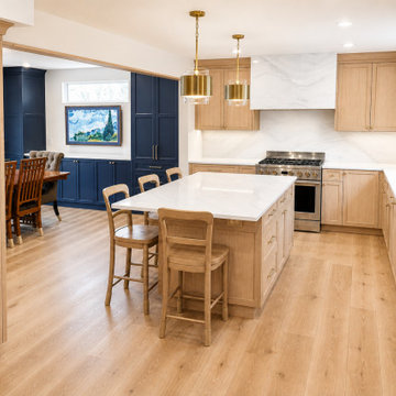Warm Transitional Kitchen with White Oak Cabinetry