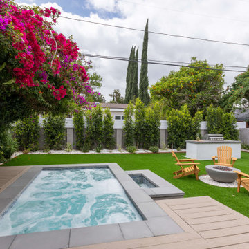 Luscious Backyard with Fire Pit