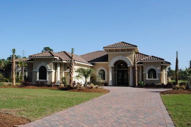 Inspiration for a mediterranean exterior home remodel in Other