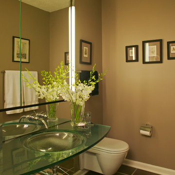 Hall powder room