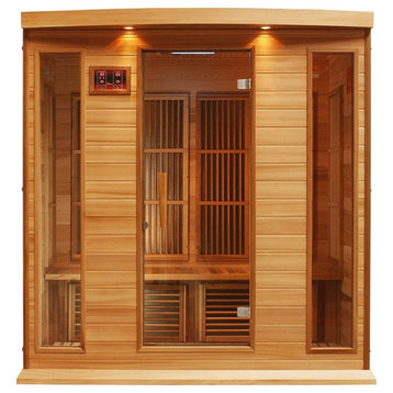 Maxxus 4 Per Low Emf Far Infrared Carbon Canadian Red Cedar Sauna