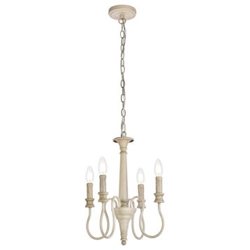 Living District LD7042D14WD Flynx 4 Light Pendant, Weathered Dove