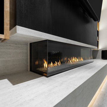 Innovative Design: Custom Entertainment & Fireplace Feature