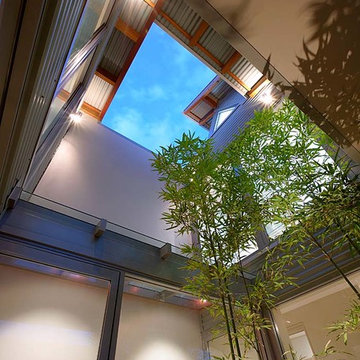 Light-Filled Internal Courtyard with Bamboo