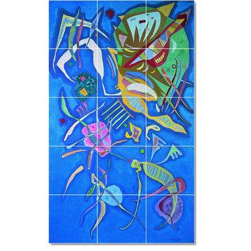 Wassily Kandinsky Abstract Painting Ceramic Tile Mural #43, 36"x60"