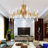 Gold/Black Postmodern LED Chandelier For Living Room, Lobby, Restaurant, Gold, 36 Lights - Dia102.1xh70.1cm / Dia40.2xh27.6"