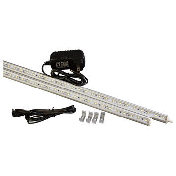 37 Inches (2 Piece 18" Linked) white C3014 LED Light with UL 2A Power Supply
