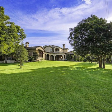 Transitional Mediterranean Style Custom Home on Acreage in Richmond, Texas