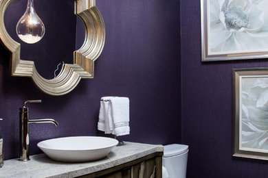 Example of a trendy powder room design in Other