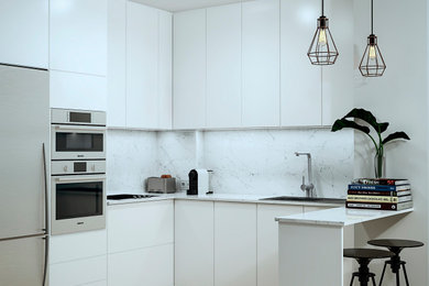 Foto de cocina minimalista de tamaño medio
