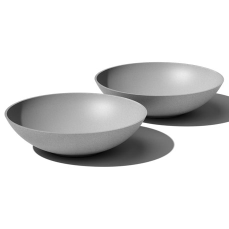 Lane Round Planter Bowl, Grey, 24'', 2 Pack