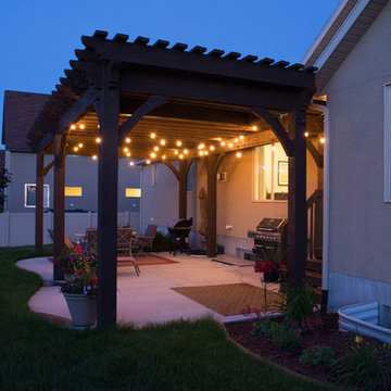 7 Post Super Tall DIY Pergola Kit Installed