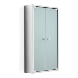 Pika 51574.81 Frosted Glass Two Door Medicine Cabinet - Medicine Cabinets