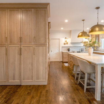 Hidden Pantry in White Oak Bespoke Kitchen