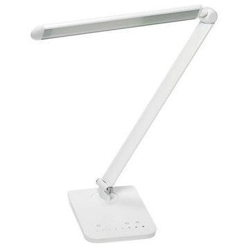 Pemberly Row Modern / Contemporary LED Desk Lamp in White Finish