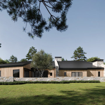Exterior Visualization of a Residence in Pebble Beach, California