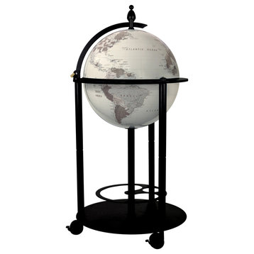 Empire Gray Illuminated Bar Globe, 41"H