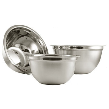 Home Deep Professional Heavy Duty Stainless Steel Mixing Bowls, Set of 3