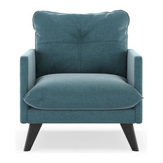 baby blue armchair