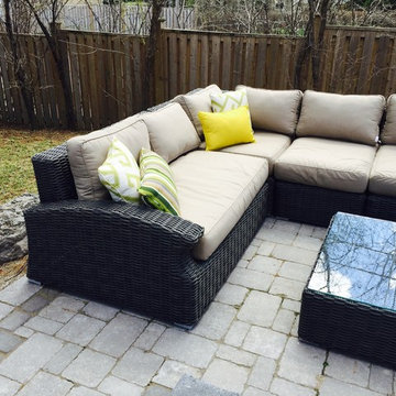 Client's backyard, Toja Patio Furniture, Azores Sectional Set