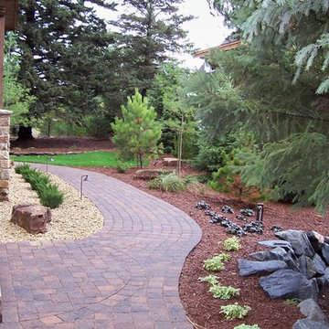 Front entries, sidewalks, paths and steps