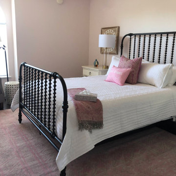 Iron Bed in a Sweet Pink Guest Bedroom