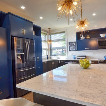 2017 Kinsmen Kitchen- two tone kitchen (blue and grey)