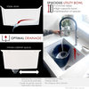 25 inch Dual Mount Single Bowl White Composite Granite Laundry Sink S-825H