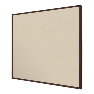 Ghent's Fabric 4' x 6' Bulletin Board with Cherry Trim in Beige ...