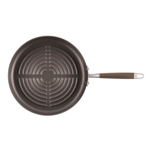 Anolon Advanced Bronze Hard-Anodized Nonstick 10-Inch x 18-Inch Double Burner Griddle and Grill Pan with Pour Spout 84140