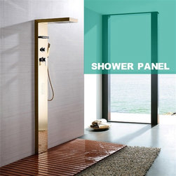 Leonardo Wall Mounted Shower Panel Set Rainfall Waterfall Body Massage - Shower Panels And Columns