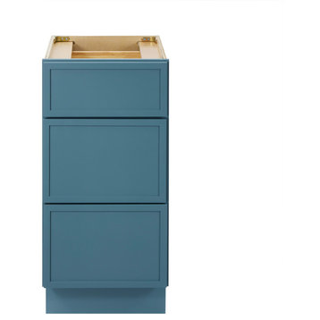 15" W Birch Plywood Single Base 3 Drawers Storage Cabinet